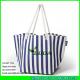 LUDA striped paper straw handbag custom branded straw bag tote bag