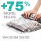 Customized Travel Vacuum Storage Bag Plastic Packing Hand Roll Vacuum Bag With Zipper For Luggage