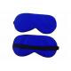 Blue Color Flight Sleep Blindfold Eye Shade Silk Material With Adjustable Elastic
