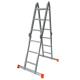 4x3 Portable Aluminium Folding Ladder  Double Step Staircase 90 Degree