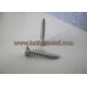 Stainless steel screws, flat head coarse thread