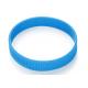 Blue Solid Color Engraved Debossed No Fill In Custom Silicone Rubber Wristbands