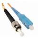 Fiber Optic Patch Cord Low Insertion Loss ST to SC Multimode Simplex Fiber Cable