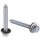 10 X 2 '' Slotted Zinc Plated Hex Head Metal Screws Hex Flange Head Cap With