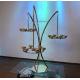 Iron Metal Hanging Candelabra Centerpiece Gold Metal Flower Stand 120cm