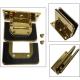 Gold plated shower hinge with C hole glass cut to cut--Similar Dorma style