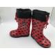 Oxford Waterproof Unisex Print Pvc Rain Boots