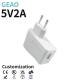 5V 2A USB Wall Charger ABS PC Material Usb C Wall Plug Charger Adapter