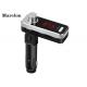 LED Display Screen Bluetooth Car Charger Adapter Micro SD Card Slot BT Mode Switch