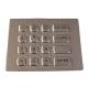 2mm long stroke metal stainless steel vending machine keypad for gas stations