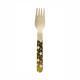 Bling Golden Star Wooden Party Birthday Disposable Cutlery Tableware