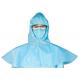PE+ PP Non Woven Hood Cover / Medical Headwear Blue Disposable Hood Head Cover