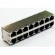 5569264-1 Equivalent Stacked 2x8 RJ45 Connector 16 Ports LPJE100XCNL