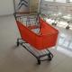 Plastic Supermarket Shopping Carts , Color Powder Coating Retail Shopping Trolleys