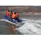 Portable Fishing Boats 300cm PVC , Folding Rib Boat With Folded Fiberglass Hull