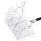 ISO9001 Stainless Steel BBQ Tools And Accessories Folding Grill Basket With Handle