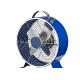 Blue Decorative Retro Portable Fan 4 Pcs Iron Blades 60W 60Hz Full Copper Motor