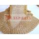 Architectural Gold Metal Ring Mesh For Hotel Curtain