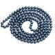 Luxury Round Blue 8mm Shell Pearl Sweater Necklace 55 Inches (N08612)
