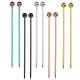 Reusable Cocktail Picks Stainless Steel 18/8 Fruit Stick Bar Tool Metal Cocktail Skewers