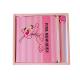 Pink Cover Personalised Diary And Pen Set Customized Silk Screen Printing Logo For Girls