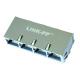 RTC-134AAK1A 1x4 Side Entry Multi - Port RJ45 Receptacle With LEDs LPJGF47405A8NL