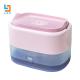 ABS 500ml Pink Kitchen Soap Dispenser With Sponge Holder Manual Press