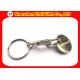 Customs made metal promotion trolley token keychains holder from China LL-HK1004281