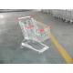 Custom  Wire Shopping Carts Trolley with 4 x 5 inch swivel flat TPE casters