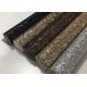 Sublimation Glitter Material Fabric , Silver Glitter Fabric Double Sided Environmental Friendly