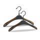 Luxury Bedroom Black Wooden Hotel Coat Hangers 270*450mm Eco Friendly