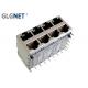GLGNET 2X4 10G Stacked RJ45 Connectors 8 Ports Light Pipes CAT6 Cable For 5G Network