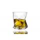 Golden Rim Hand Blown 90mm 10 Oz Whiskey Glasses Irregular Shape