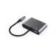 31012, USB C Hub Multiport Adapter , USB Type C to HDMI VGA USB3.0 3.5Aux PD Charging  Adapter
