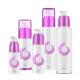 Round Matte White Plastic AS Cosmetic Airless Pump Bottle 30ml 50ml