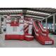Simple inflatable jumping castle PVC material red color inflatable bouncer house with slide inflatable bouncy combo