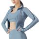 OEM Factory Stand Collar Full Zip Yoga Jacket Women Sportswear 100pcs MOQ