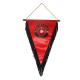 CMYK Color Printing Pennant Wall Flag Hard Satin For Sports Event