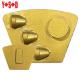 Concrete PCD Removal Tooling Diamond Grinding Shoes Trapezoid Shape With Round Segment
