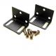 1U Rack Mounting Ears With Screws for Single-side Bracket Structure in Black 19 Inch