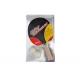 Ping Pong Set 1 Racket with 2 White Balls in Blister Packing Non Sponge Pimple Out Rubber