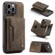 Business Design PU Wallet Case for IPhone 14 15 Pro Max 2 in 1 Magnetic Cell Phone Cover