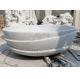 Carrara Marble Bathtub White Solid Bath Tub Natural Stone Round Handmade European Style