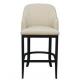 Birch wood white pu upholstery barstool/counter stool with metal bars,fashion wooden barstool