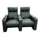 2 Seats Manual Recliner Home Theater Seating Couch With Aluminum Cup Holder