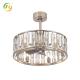 SENKAI Modern Luxury Crystal Chandelier Round Led Ceiling Light For Bedroom Lamp Ceiling Fan With Light
