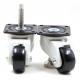 White Nylon 2400kg 3 Inch Adjustable Height Caster Wheels For Automation Equipment