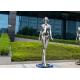 Garden Decoration Polished Stainless Steel Woman Sculpture 200cm Tall