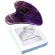 Anti Wrinkle Natural Stone Jade Amethyst Gua Sha Face Massage Scrapping Board Purple