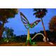 Modern Large Outdoor Sculpture , Mirror Polished Stainless Steel Art Sculptures